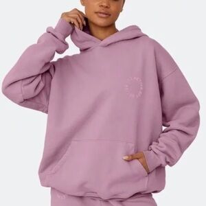 SET ACTIVE heavyweight hoodie in Crush Pink mauve